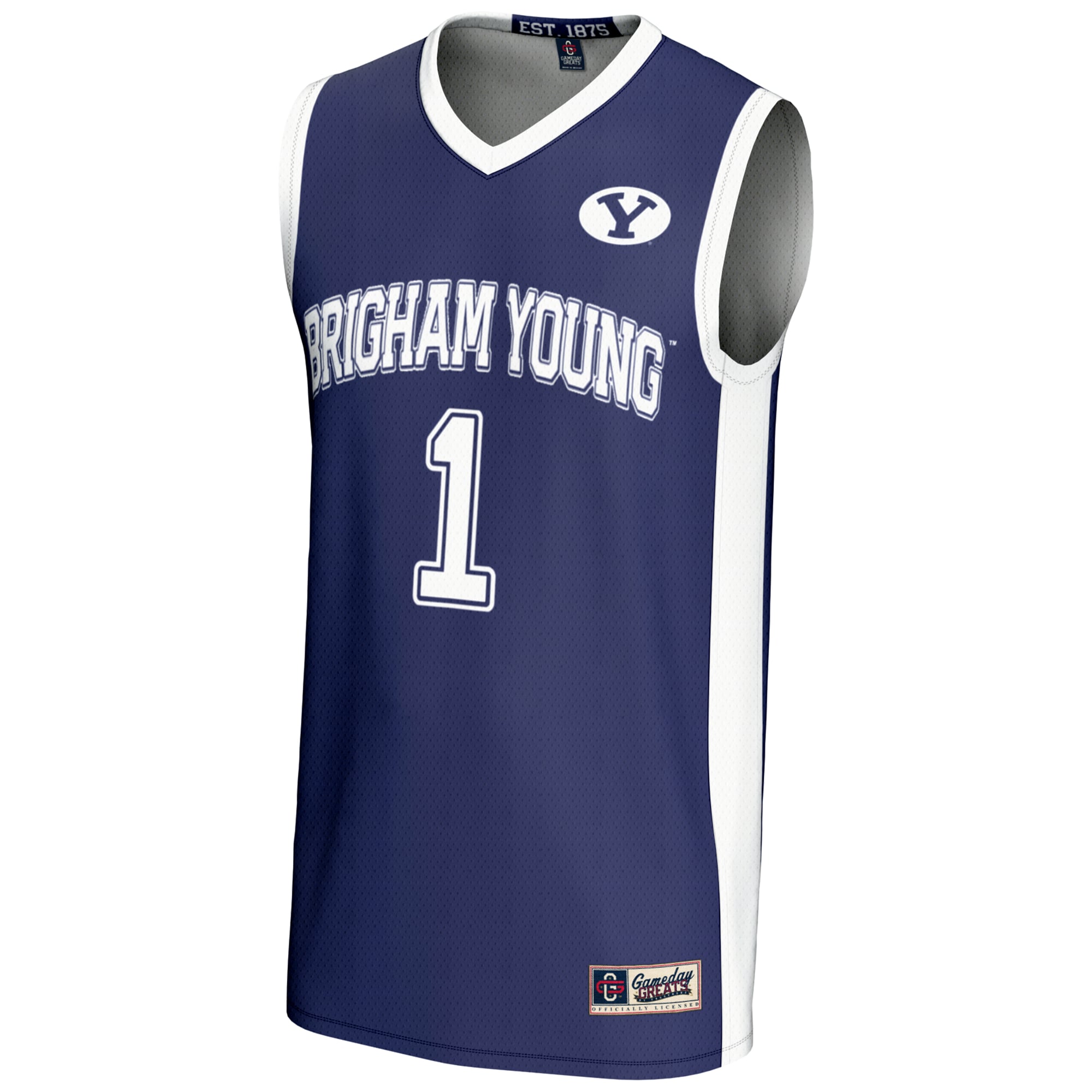 #1 BYU Cougars GameDay Greats Lightweight Basketball Jersey - Navy