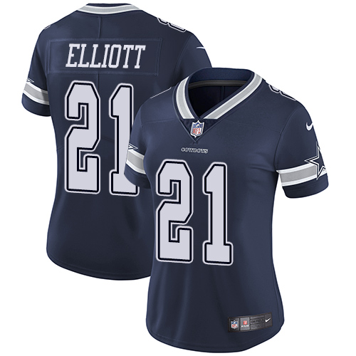 Official NFL s Cowboys #21 Ezekiel Elliott White Elite Jersey