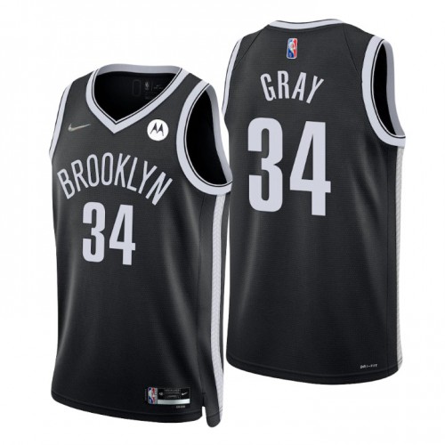 Nets Black Brooklyn Nets #34 Nike Jersey - Basketball Jersey