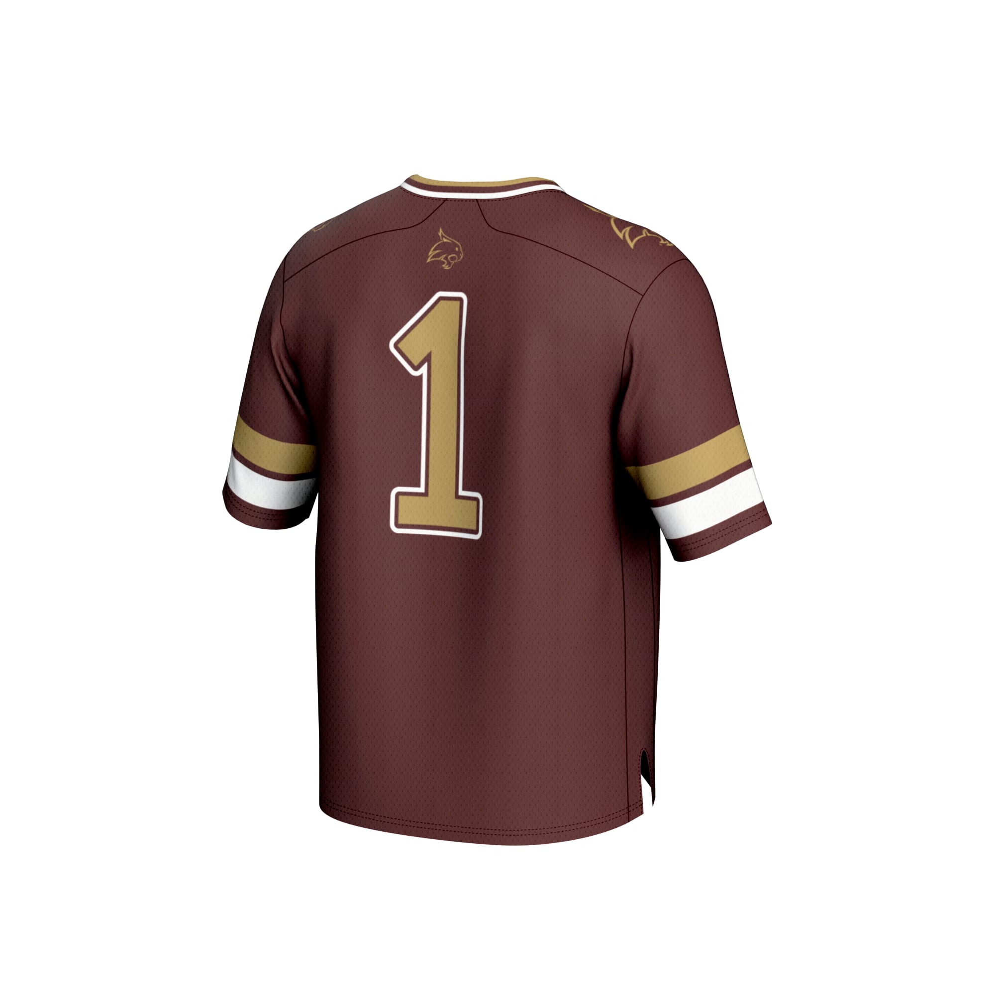 #1 Maroon Texas State Bobcats Lightweight Collegiate Football Fashion Jersey