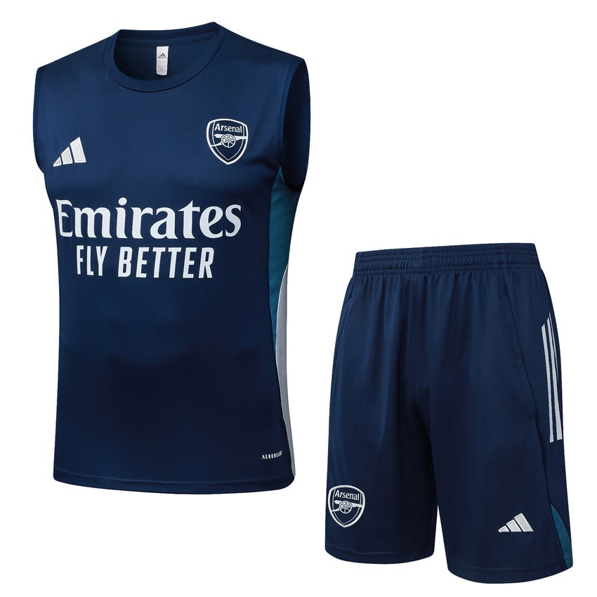 Arsenal 2025/2026 Blue and White Tank Top and Shorts