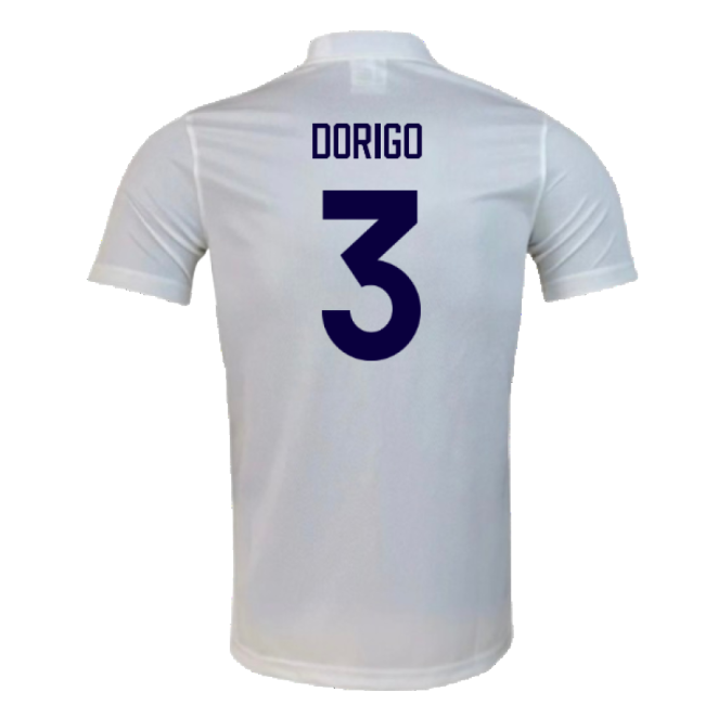 Official Leeds Home Shirt Excellent Dorigo #3 High Performance Lat...