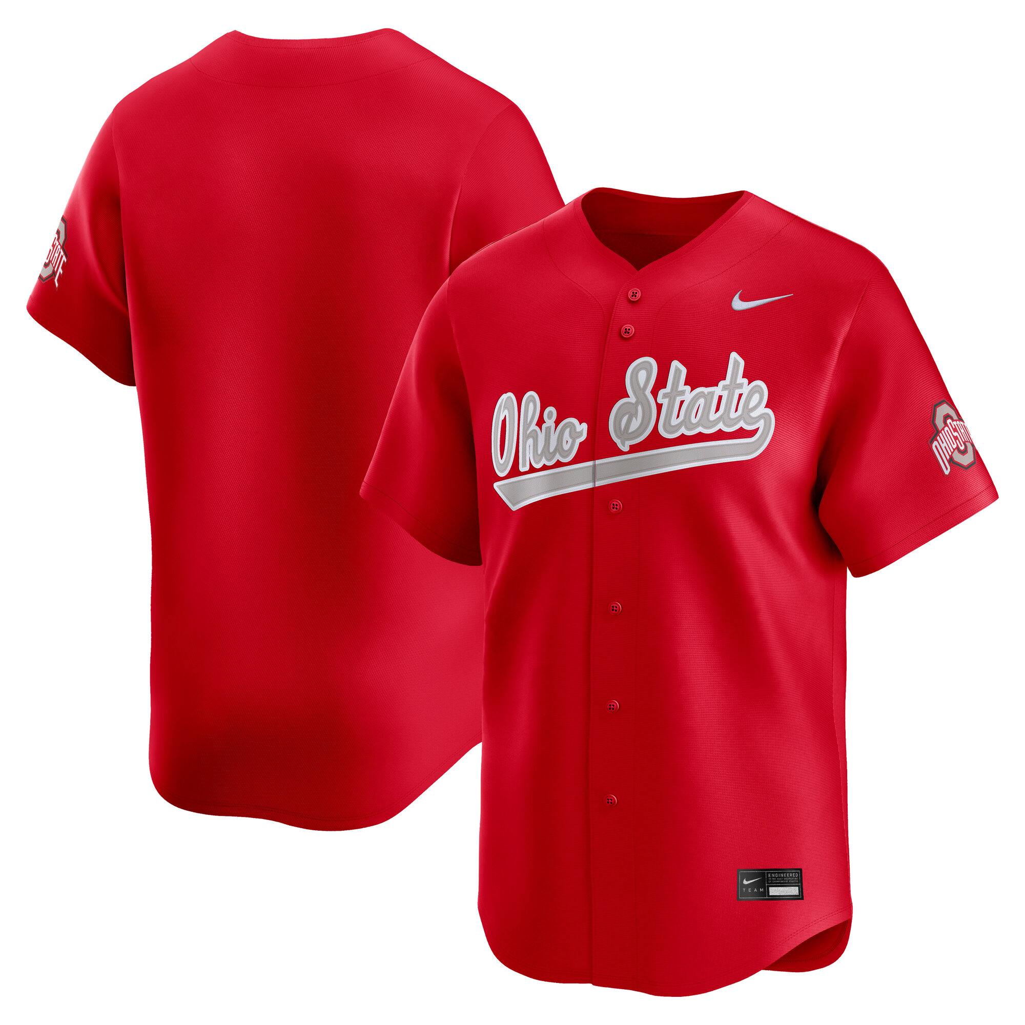 [NJP] Youth Ohio State Buckeyes Baseball Limited Jersey - Scarlet