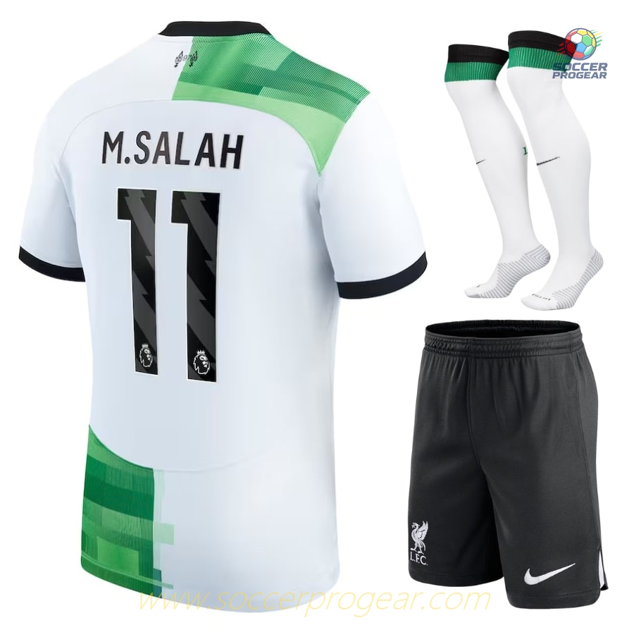 Liverpool Away Child Kit Shirt 2023 2024 Salah