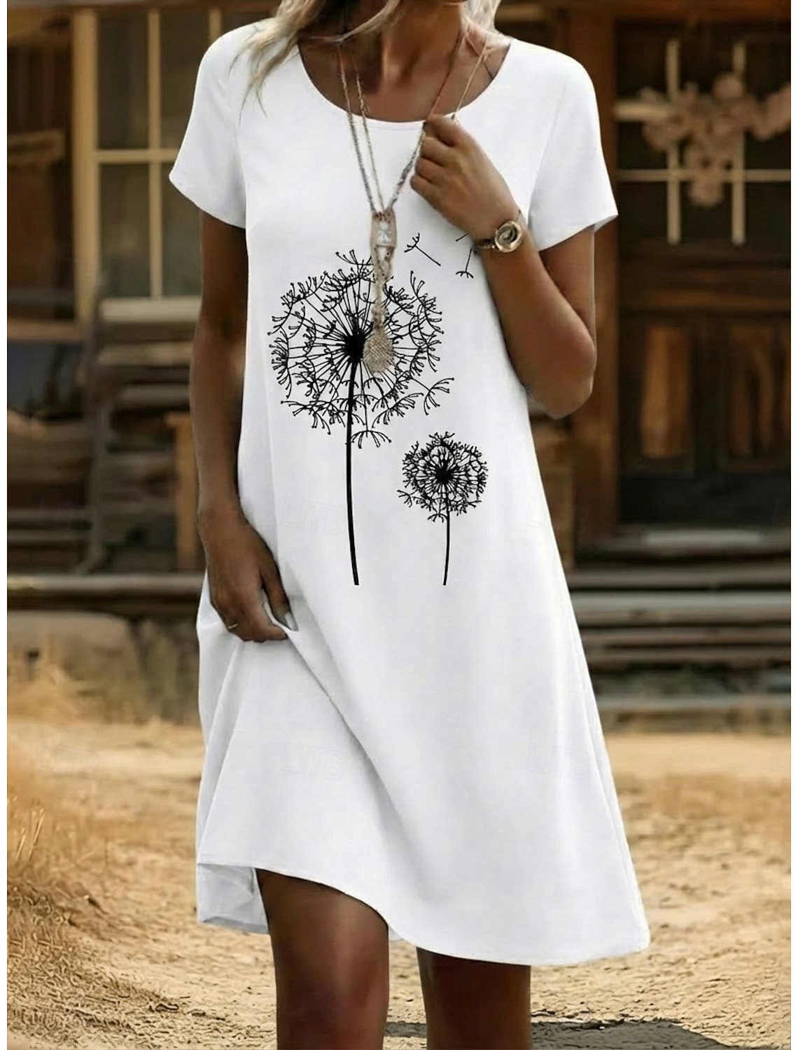 Women's Mini Dress Casual Dress T Shirt Dress Tee Dress Floral Dress Fashion Modern Daily Outdoor Vacation Regular Fit Graphic Geometric Short Sleeve Crew Neck White Yellow Navy Blue Grey Summer