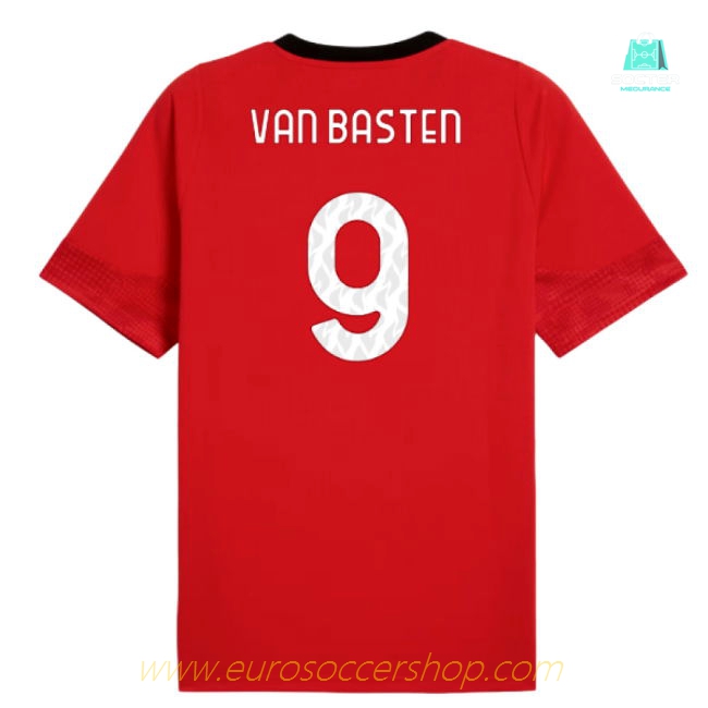 2025-2026 AC Milan Training Jersey (Red) (Van Basten 9)