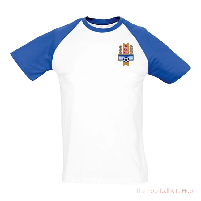 Uruguay National Team Embroidered Contrast Tee (White)