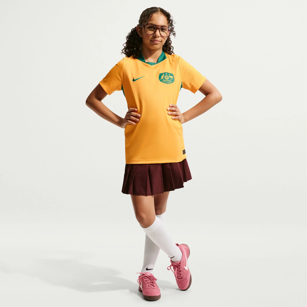 Australia 2026 Home Jersey Youth | Socceroos Kids Football Shirt
