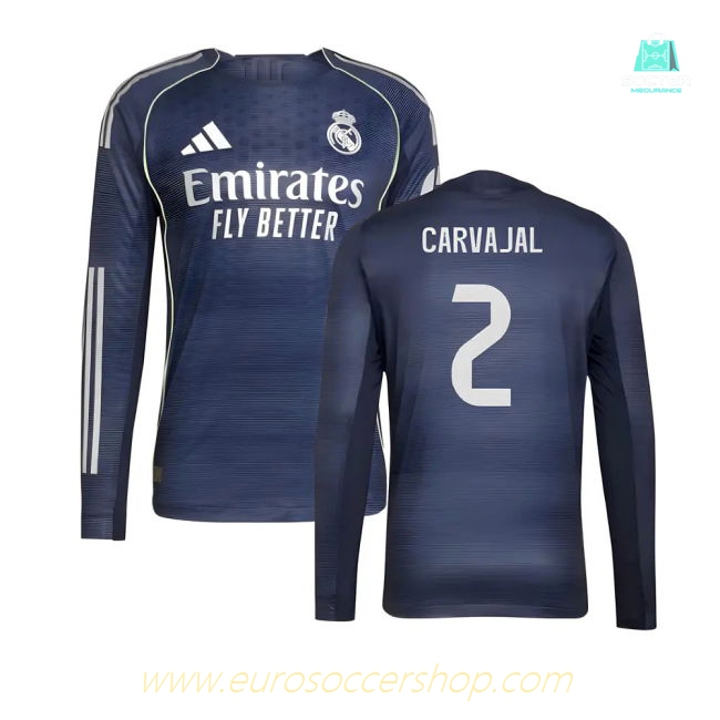 2025-2026 Real Madrid Authentic Long Sleeve Away Shirt (Carvajal 2)
