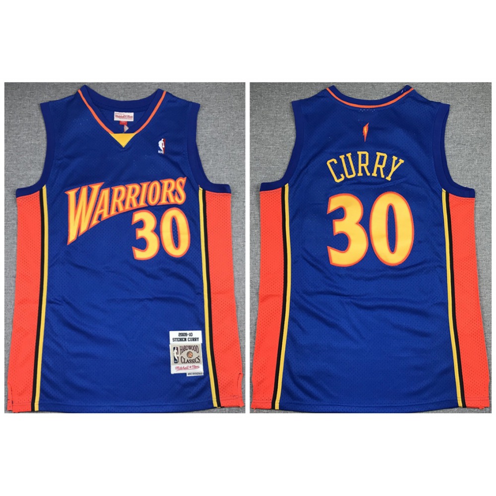 Authentic Stephen Curry30 Golden State Warriors Blue Jersey -
