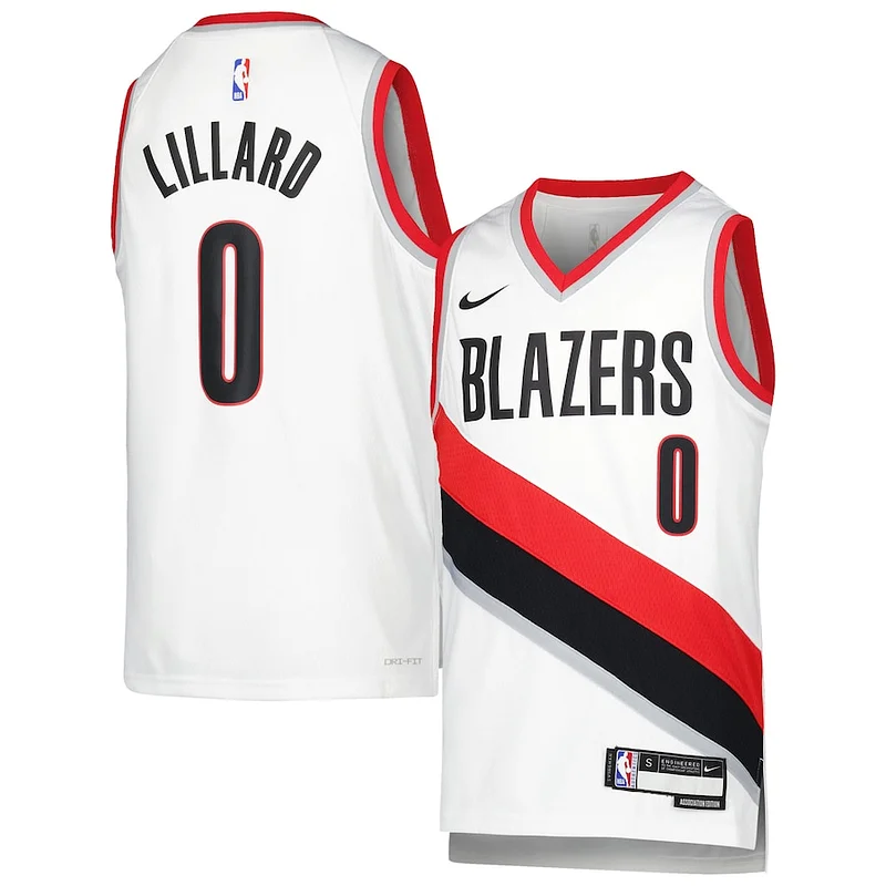 Damian Lillard POR Swingman Jersey - stylish Basketball - White