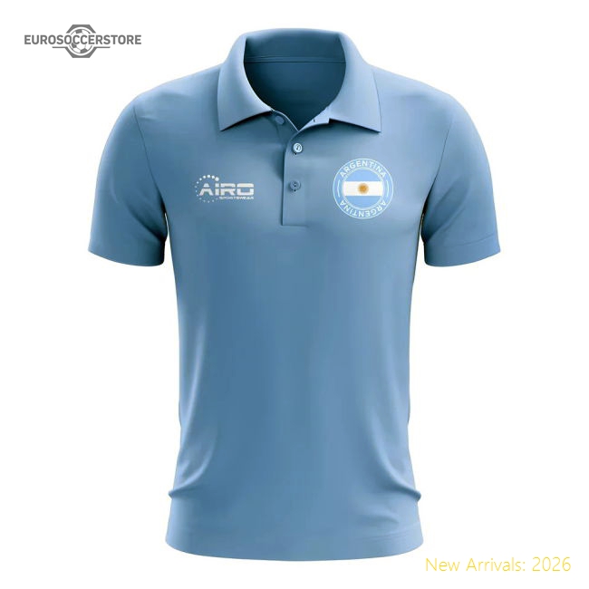 Argentina Football Polo Shirt (Sky)