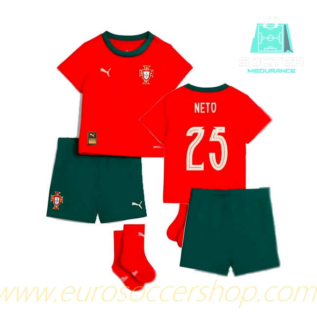 2025-2026 Season Portugal Home Football Shirt Youth (Neto 25)