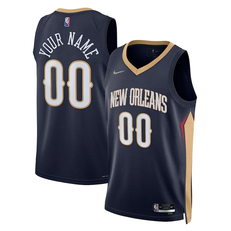 New Orleans NOP Swingman Jersey - authentic fashionable - Navy