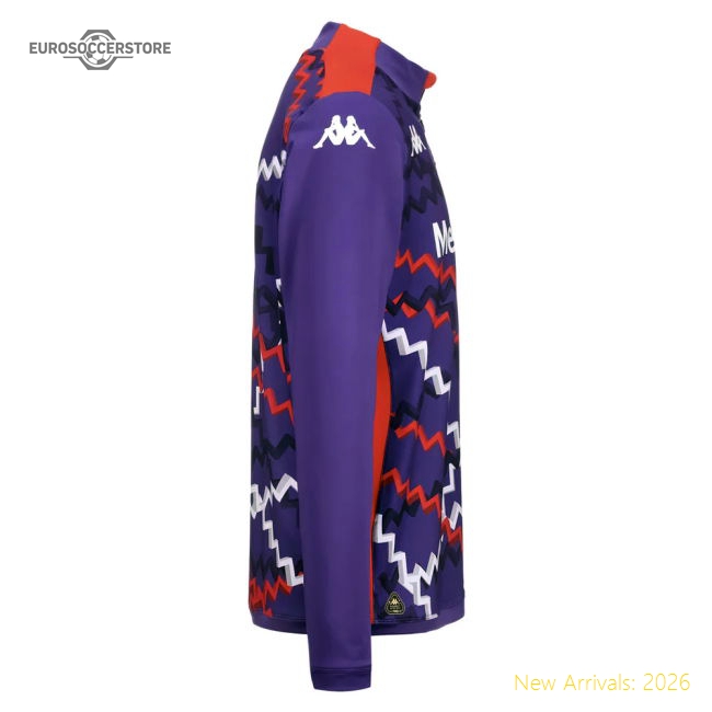 Official 2024-2025 Fiorentina Training Sweat 1/4 Zip (Purple)