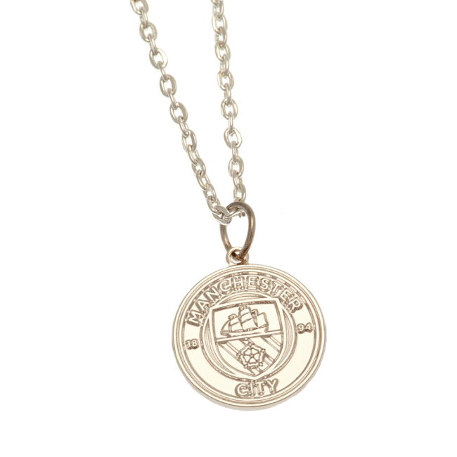 Adult Manchester City FC Silver Plated Boxed Pendant