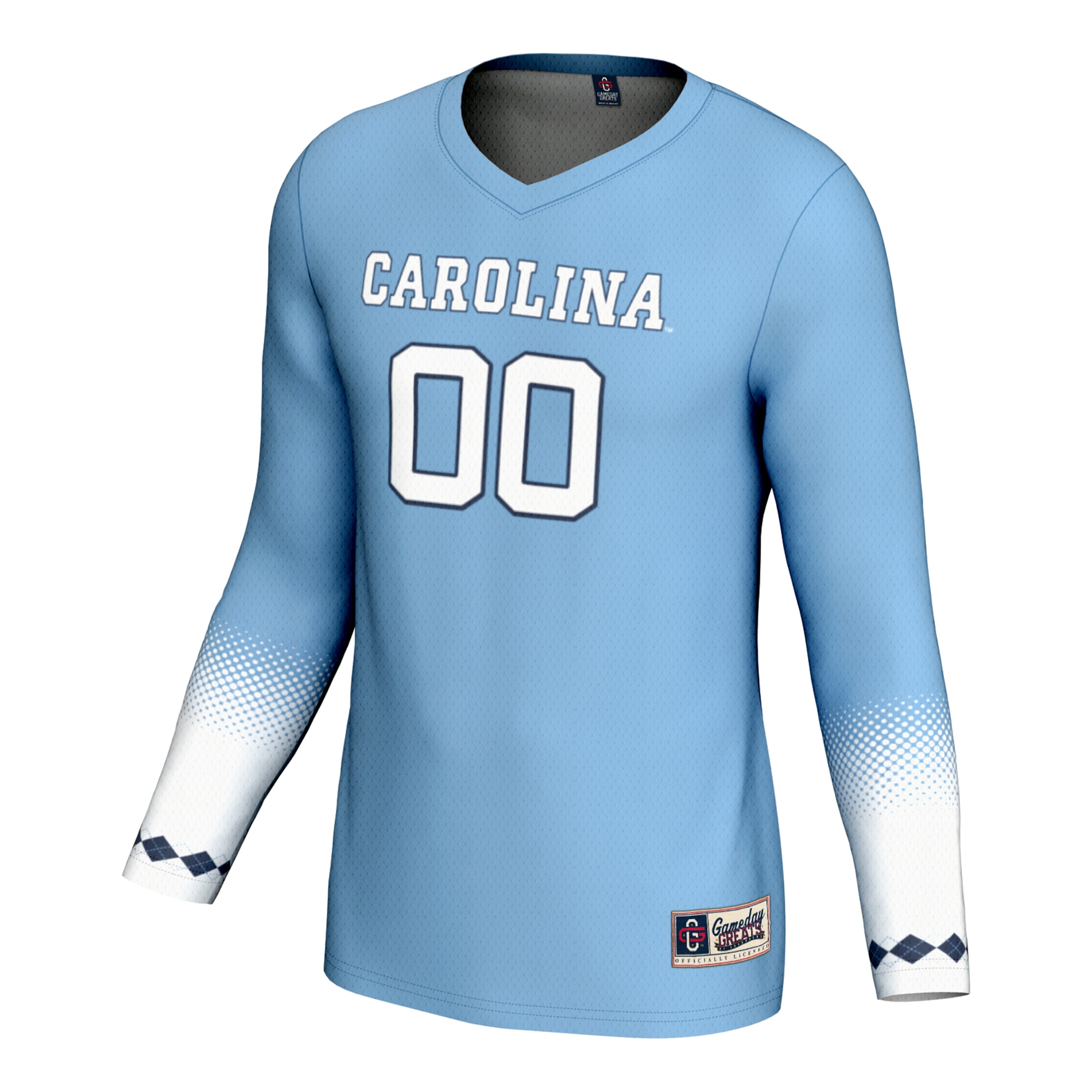 [DDG] North Carolina Tar Heels GameDay Greats Unisex Pick-A-Player NIL Women's Volleyball Lightweight Jersey - Carolina Blue