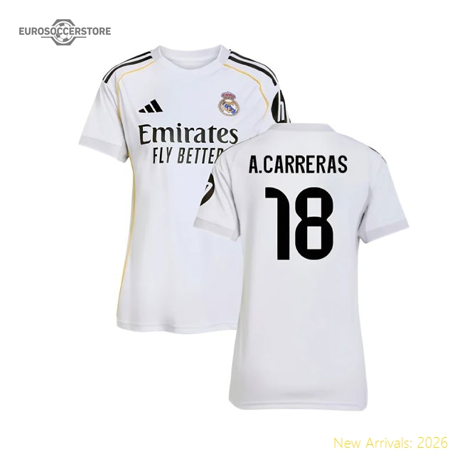 2025-2026 Real Madrid Main Jersey (womens) (acarreras 18)