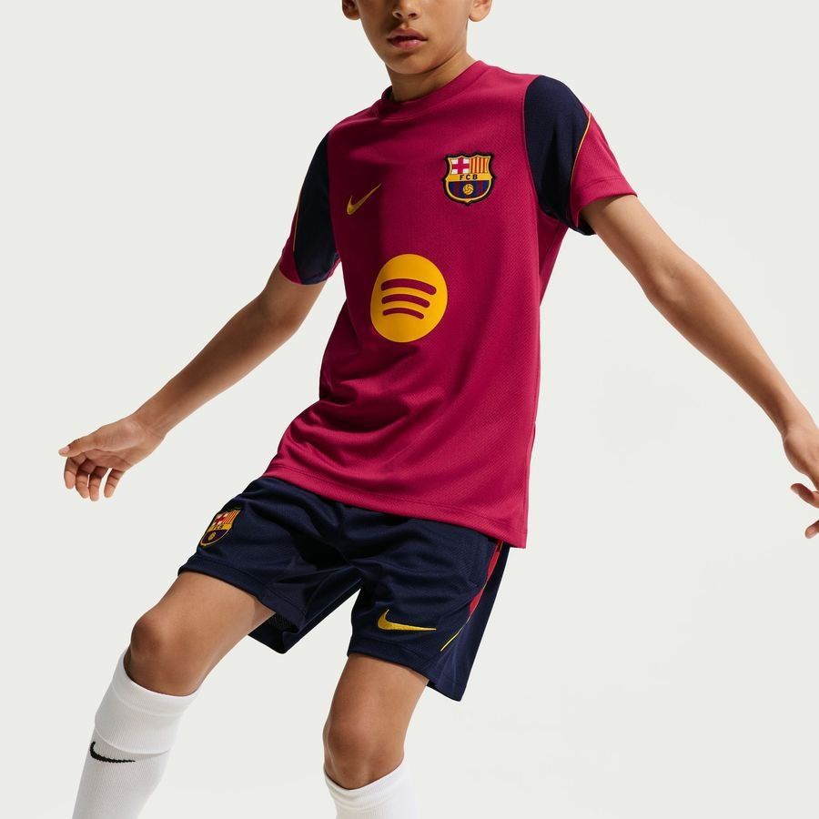 Barcelona Training Shorts Dri-FIT Strike - Blackened Blue/Noble Red Mineral Yellow Kids