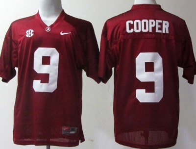 Men's Alabama Bama Red 2024 official Amari Cooper #9 alternate jersey