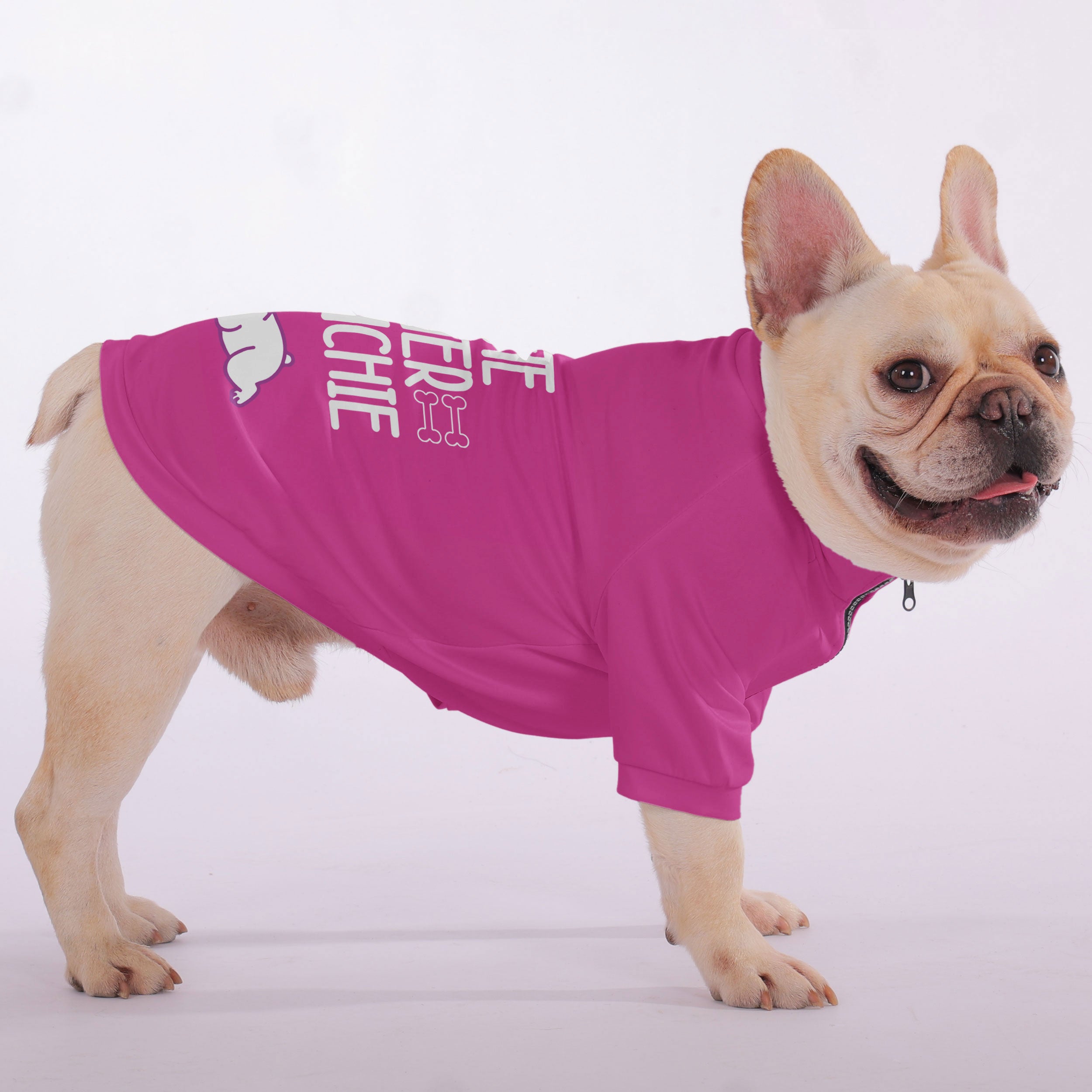 French Bulldog Cute, Cuter, Frenchie Snuggly Zip Up Sweatshirt For