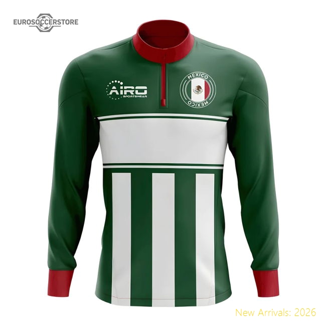 Concacaf Champions Concept Football Half Zip Midlayer Top (green-wh