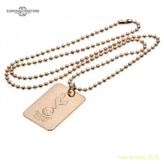 Excellent Tottenham Hotspur Hotspur Fc Gold Plated Dog Tag  Chain