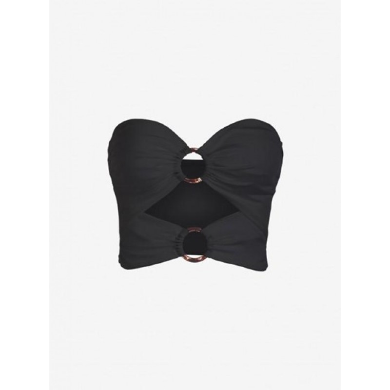 Solid Cut Out O-ring Bandeau Top DW4706