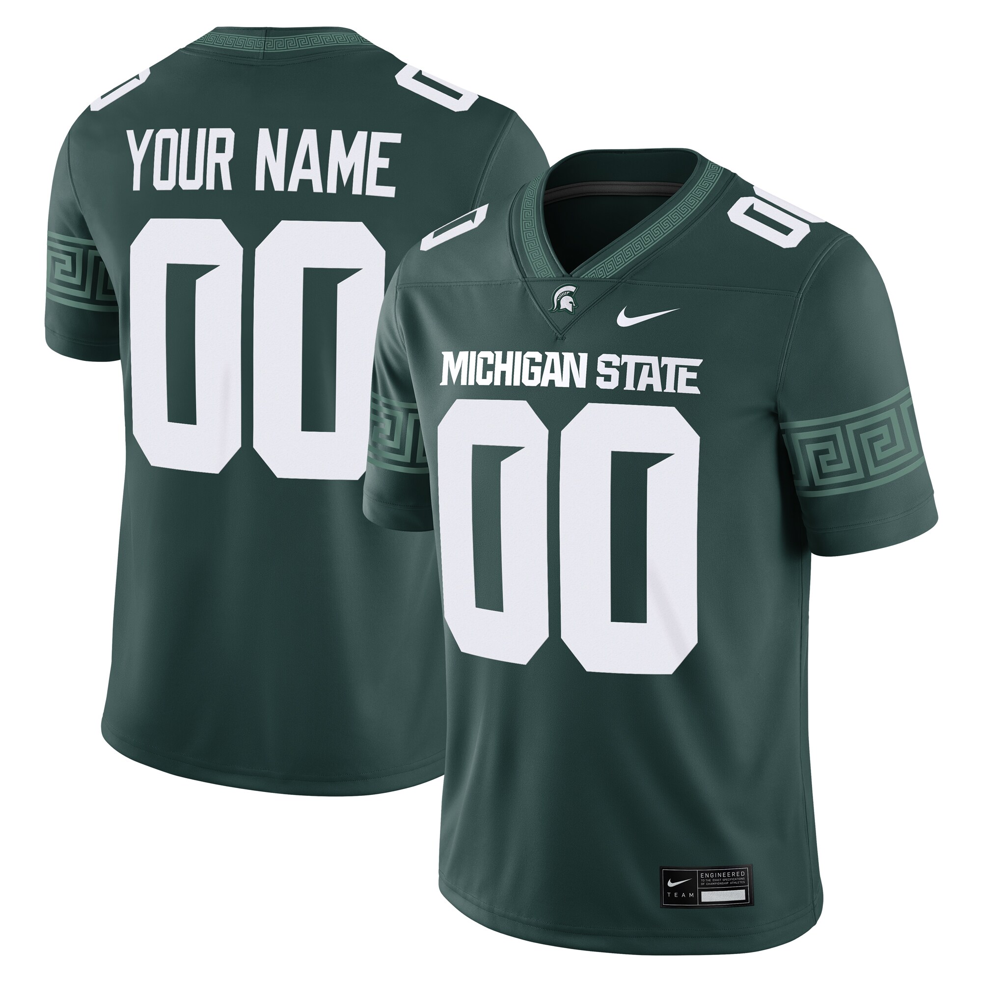[DDG] Michigan State Spartans Custom Football Game Jersey - Green