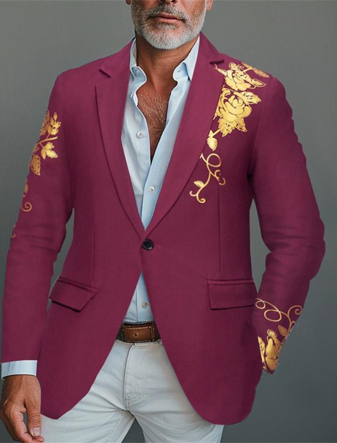 Men's Blazer Business Cocktail Party Wedding Fashion Casual Spring #1