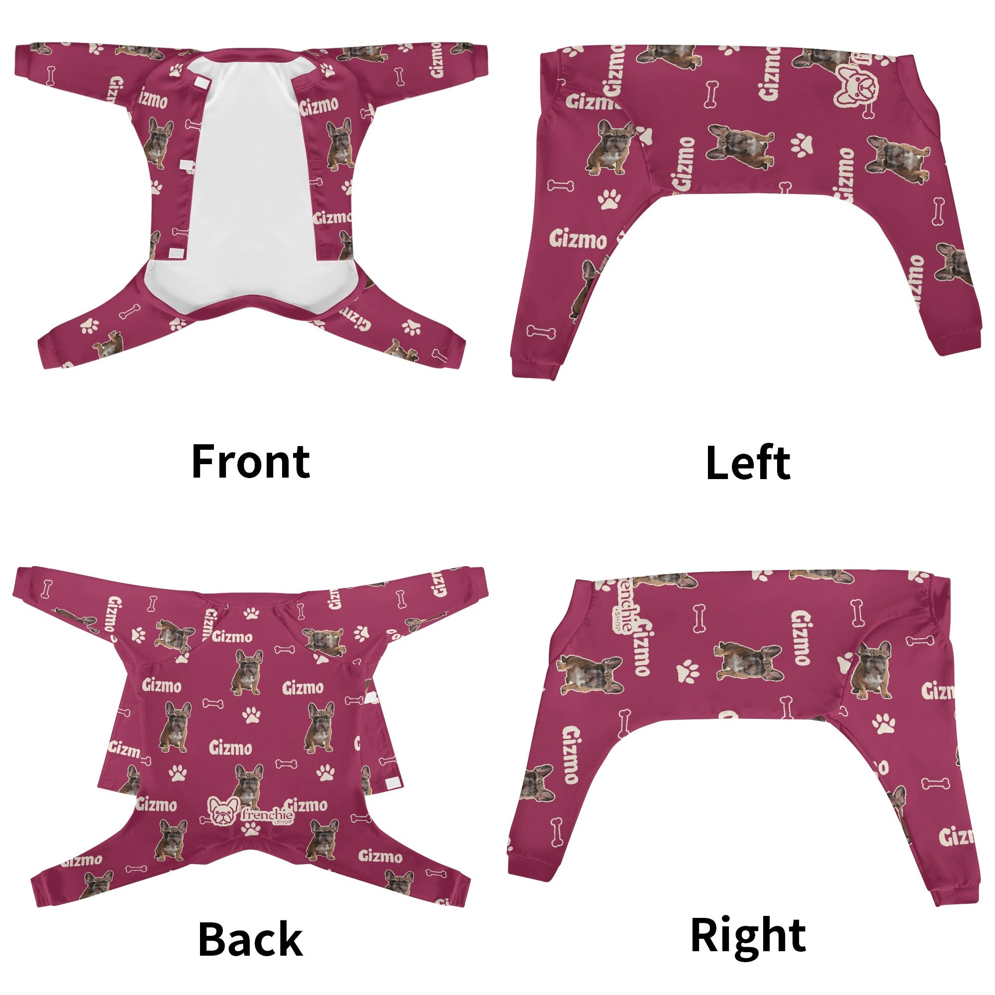 Rosie - Personalized French Bulldog Pajamas with Your Frenchie’s Name & Picture – Ultra-Soft, Cozy, and Adorably Unique