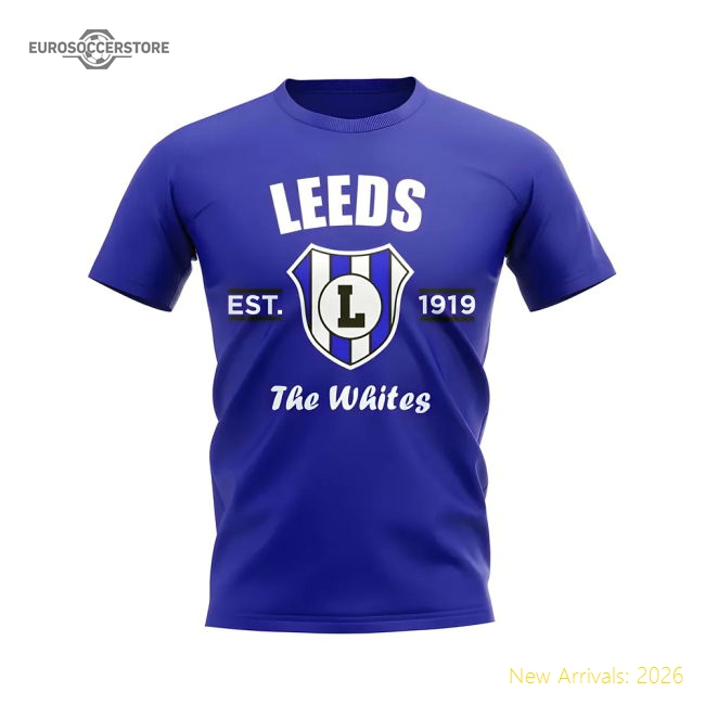 Authentic Leeds Established Football T-shirt (blue) - Premium Quality