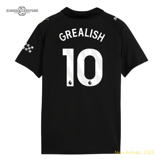 Authentic 2025-2026 Man City Away Shirt (kids) (grealish 10)