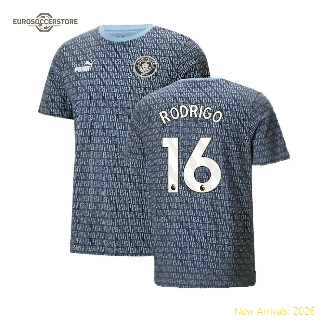 Non-toxic Kids Man City Rodrigo Jersey 2024-2025 Soft-touch