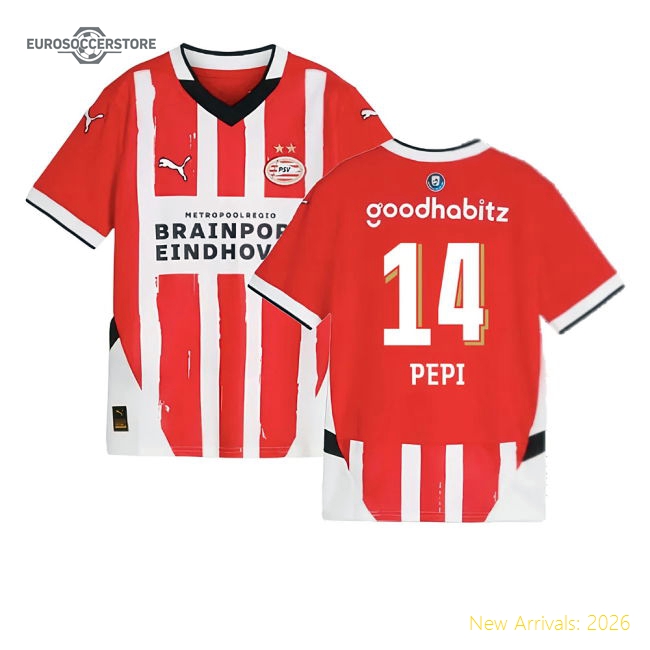 2024-2025 PSV Eindhoven Home Shirt (Kids) (Pepi 14)