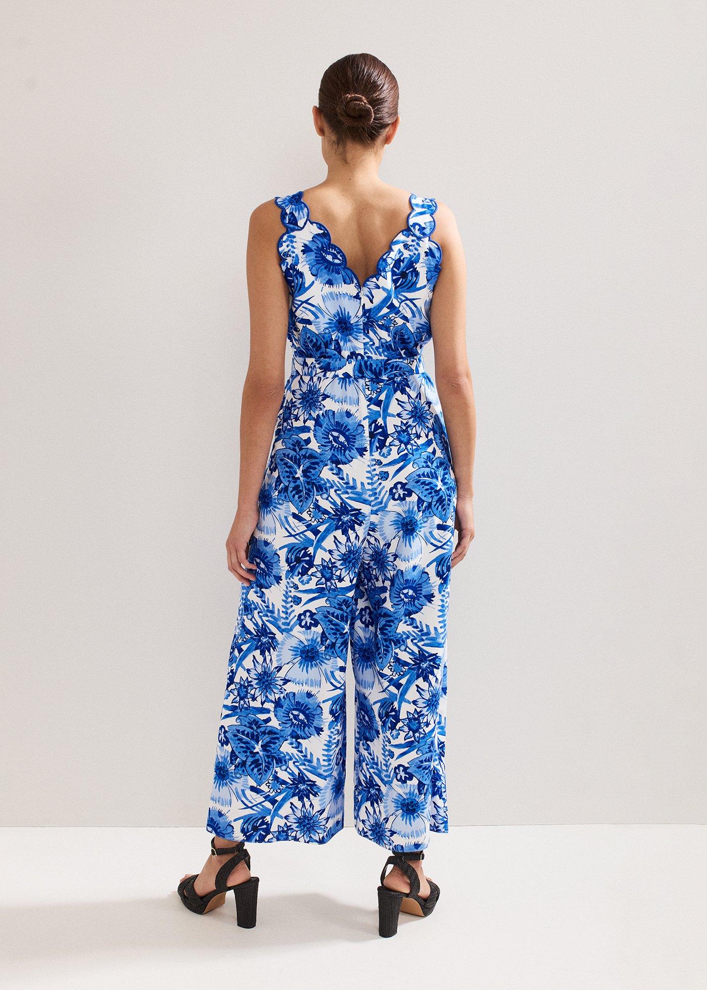 Tamzin Printed Scallop Jumpsuit