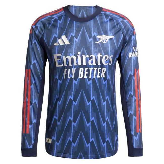 2025-2026 Arsenal Authentic Long Sleeve Away Shirt (Rice 41)