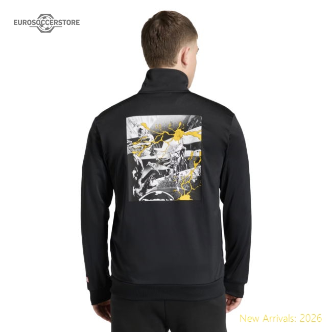 Best-Selling 2025-2026 Real Madrid Marvel Track Top (Black)