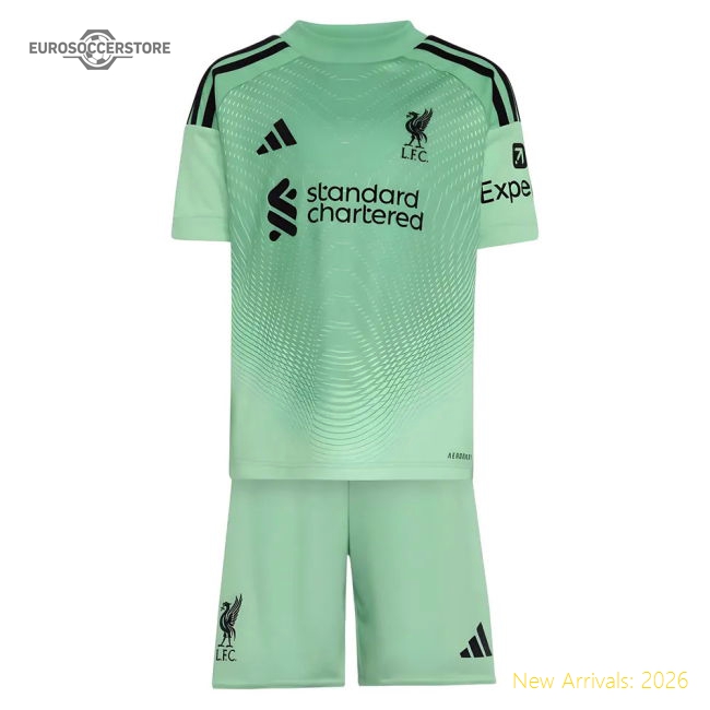 Official 2025-2026 Liverpool Home Goalkeeper Mini Kit - Premium