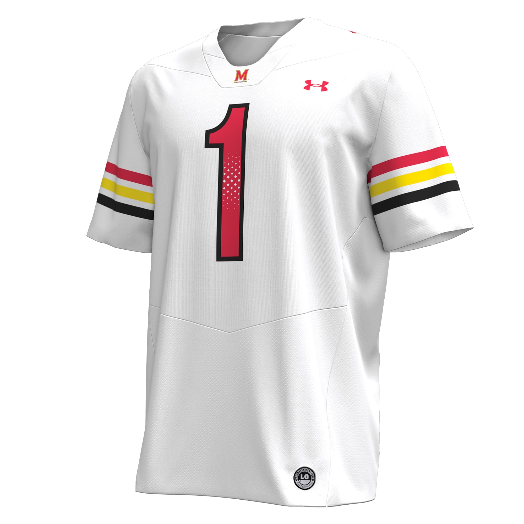 #1 Maryland Terrapins Replica Football Jersey - White
