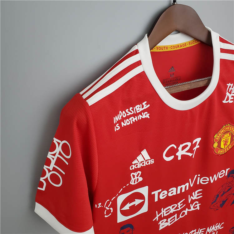 Manchester United 21-22 Kit Home Red Ronaldo 7 Soccer Jersey Football