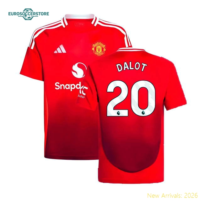 Durable Kids Man Utd Dalot Jersey 2024-2025 Moisture-wicking