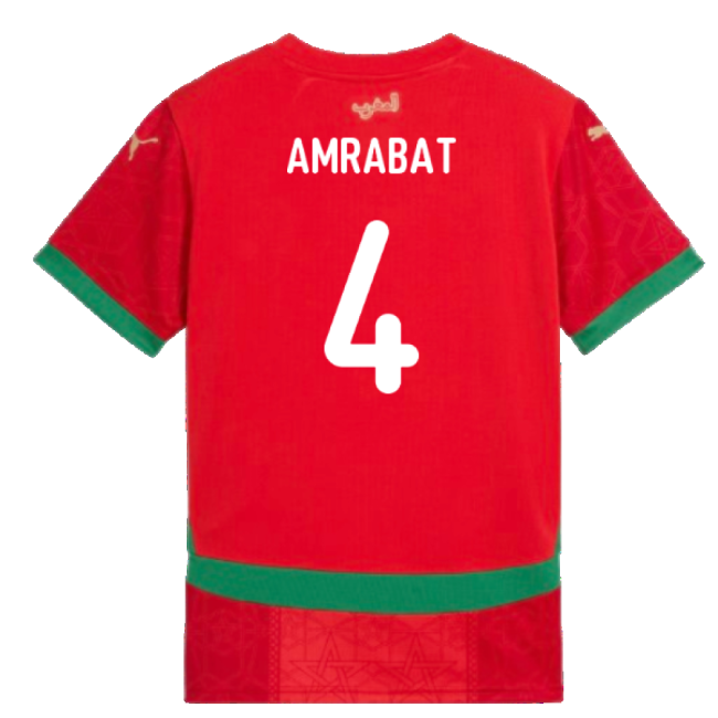 Premium-grade 2024-2025 Morocco National Team First Jersey (kids) (