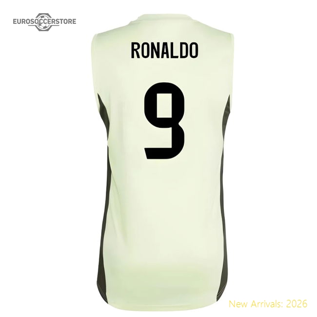 Professional-Grade 2025-2026 Real Madrid Sleeveless Training Jersey (Almost Lime) (Ronaldo