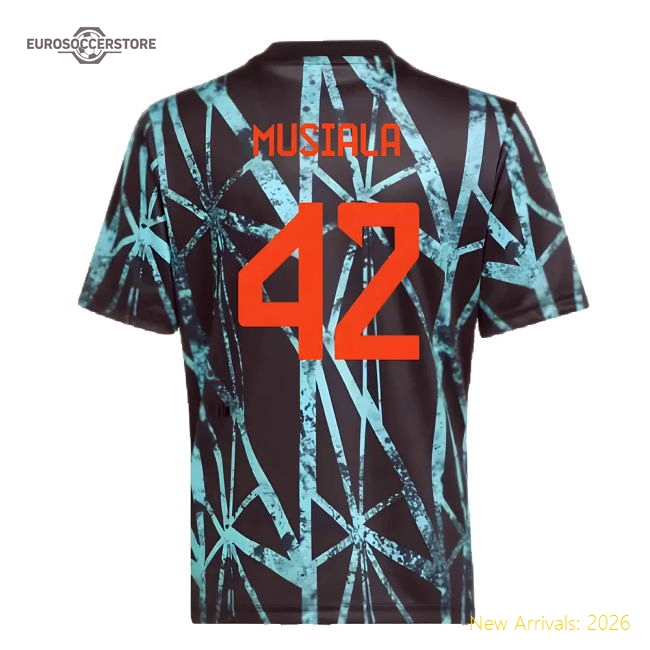 2024-2025 Bayern Munich Pre-Match Shirt (Black) - Kids (Musiala 42)