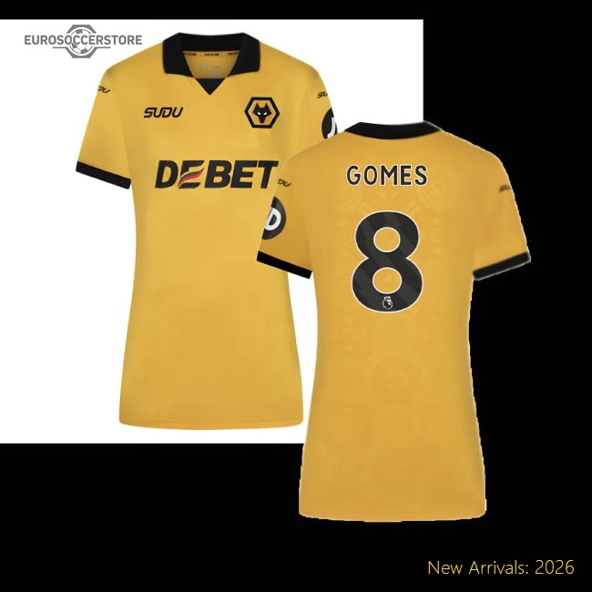 2025-2026 Wolves Home Fan Version Womens Jersey Game Day Outfit