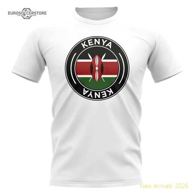 Kenya Football Badge T-shirt (white) - Supporter Edition