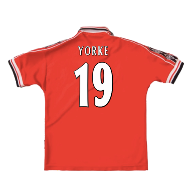 Manchester United 1998-2000 Home Top (XXL) (Excellent) (Yorke 19)