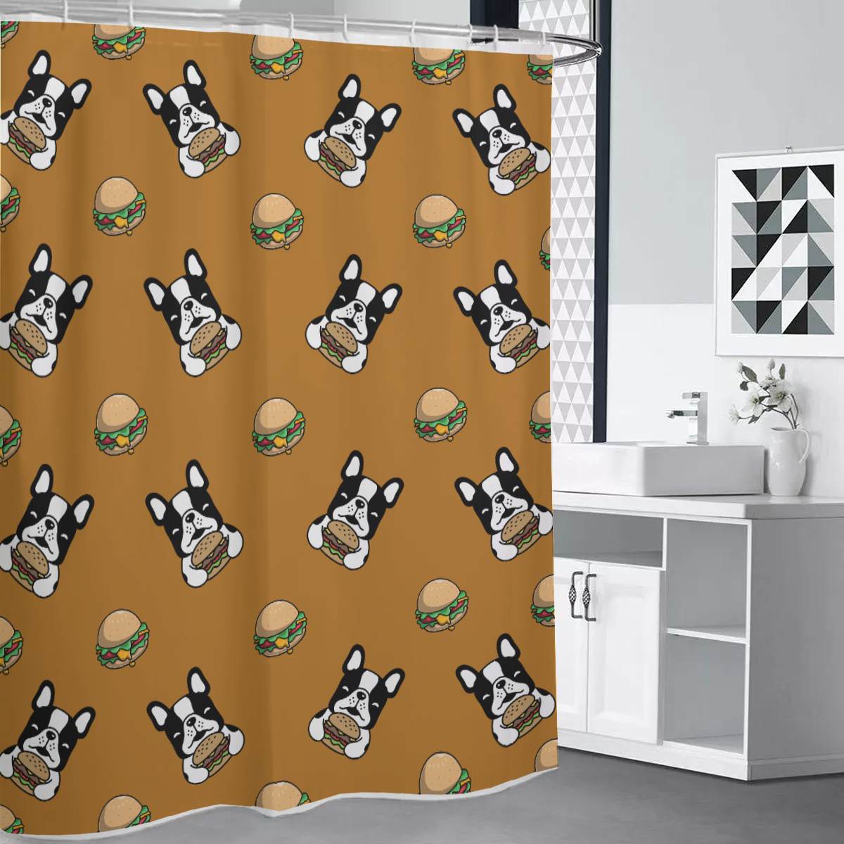 French Bulldog Porter Shower Curtains Useful Frenchie Gear