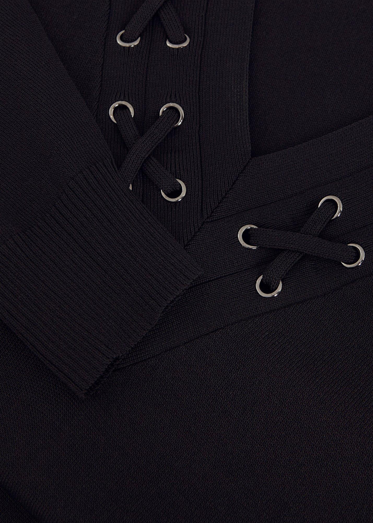 Senita Black Tunic With Neck Detail